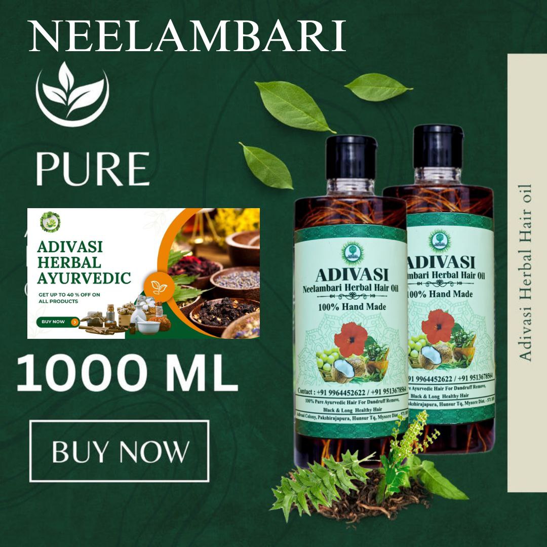 Adivasi Neelambari Herbal Hair Oil🌿