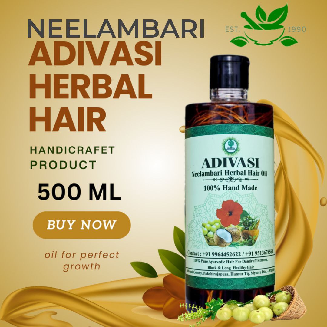 Adivasi Neelambari Herbal Hair Oil🌿