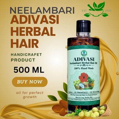 Adivasi Neelambari Herbal Hair Oil🌿